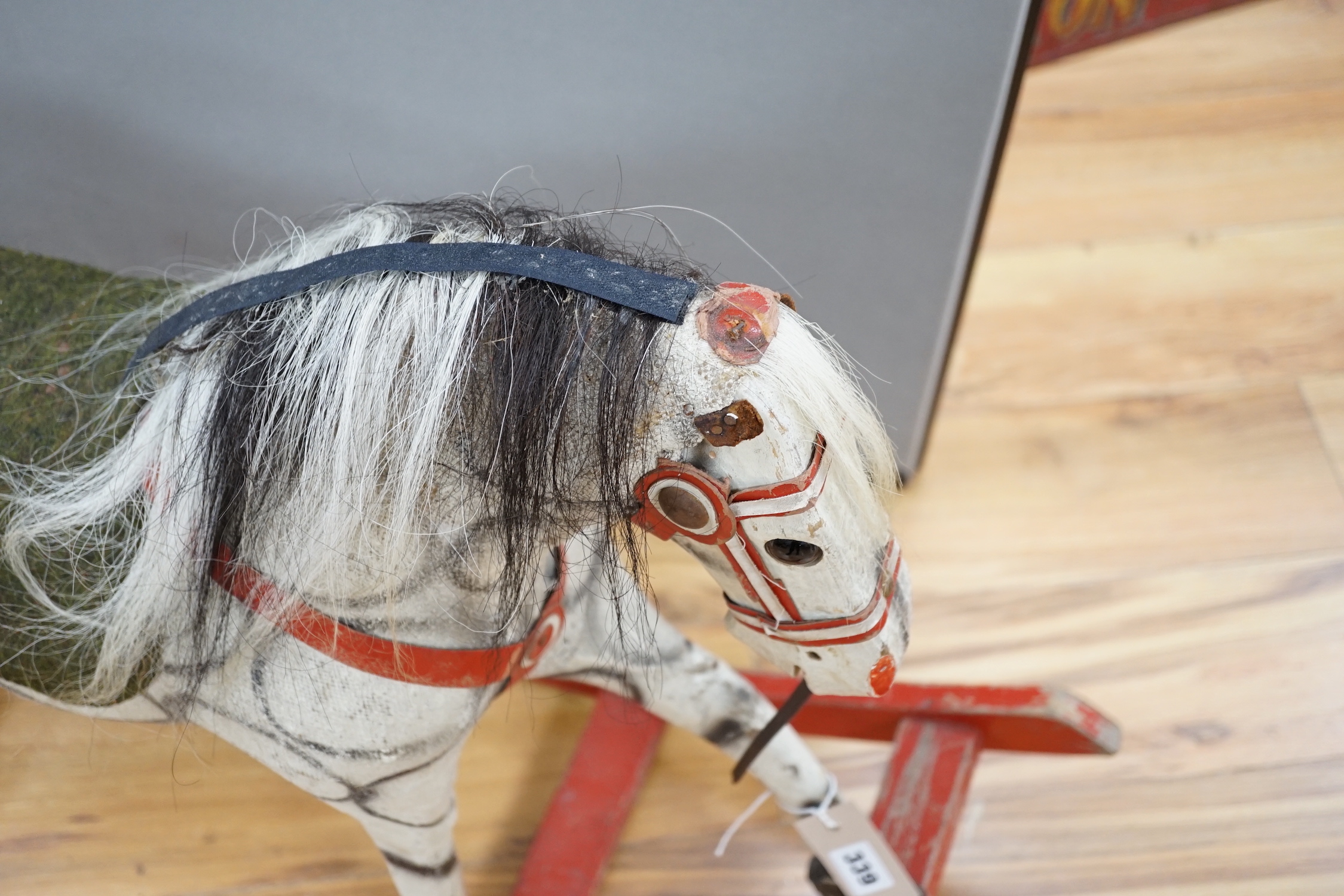 A rocking horse, with bow rocker, height 66cm